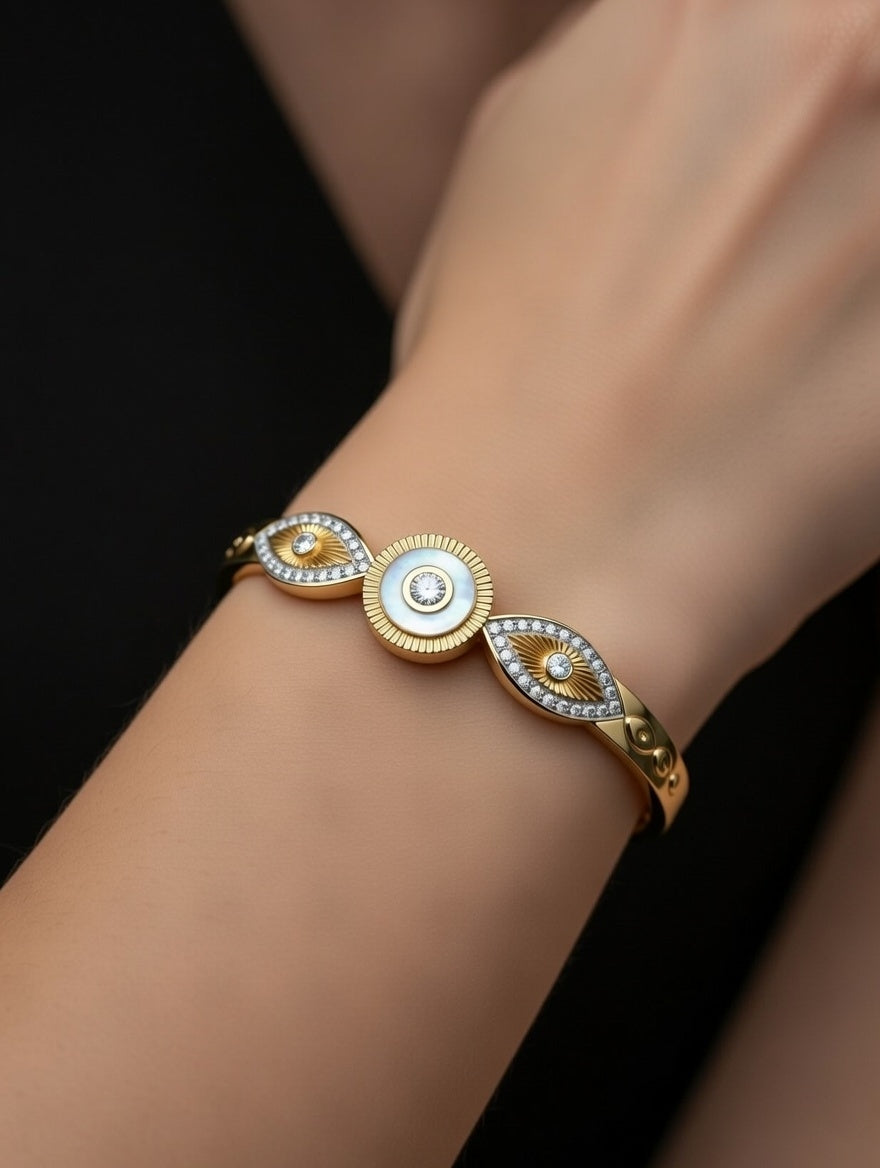 PINK STONE ELEGANT BANGLE