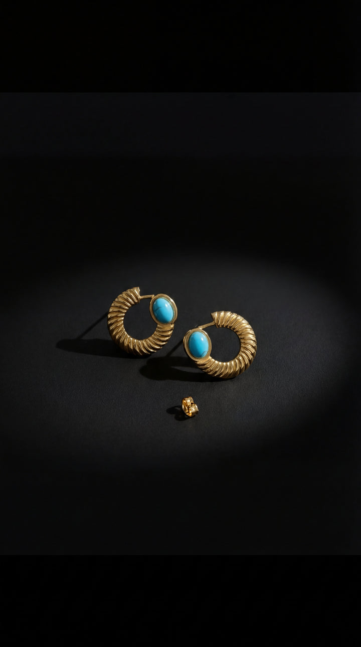 TURQUOISE HOOPS