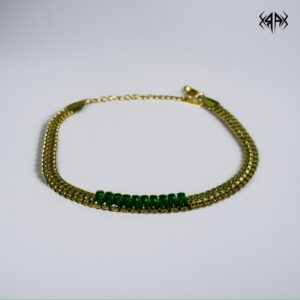 CUBAN CHAIN EMERALD BRACELET