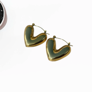 GOLDEN HEART EARRING